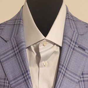 Paul Stuart Blue Window Pane Sport Coat 46L